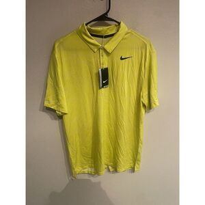 Nike Men’s Vapor Jacquard Golf Polo Size Large Green Yellow Volt